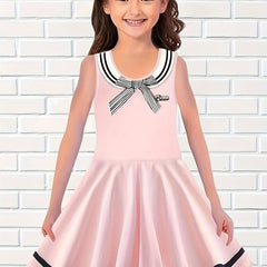 Girls Preppy Style Sleeveless Dress for Summer