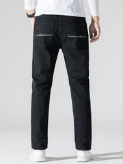 Men's High Stretch Slim Fit Denim Jeans with Pockets