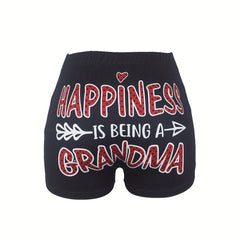 HAPPINESS GRANDMA Skinny Shorts for Women