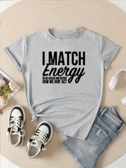 Letter Graphic Sports Round Neck T-Shirt Short Sleeences Women's Activewear