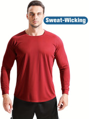 Men's Long Sleeve Mesh Running Shirt Fast Drying Top