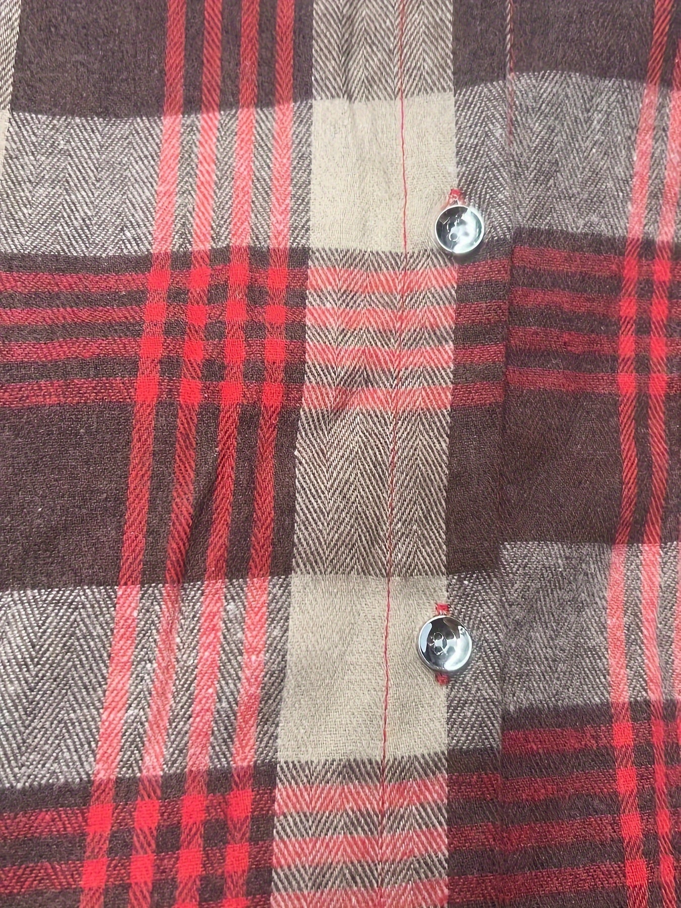 Plaid Print Button Up Roll Up Sleeve Turn Down Collar Blouse