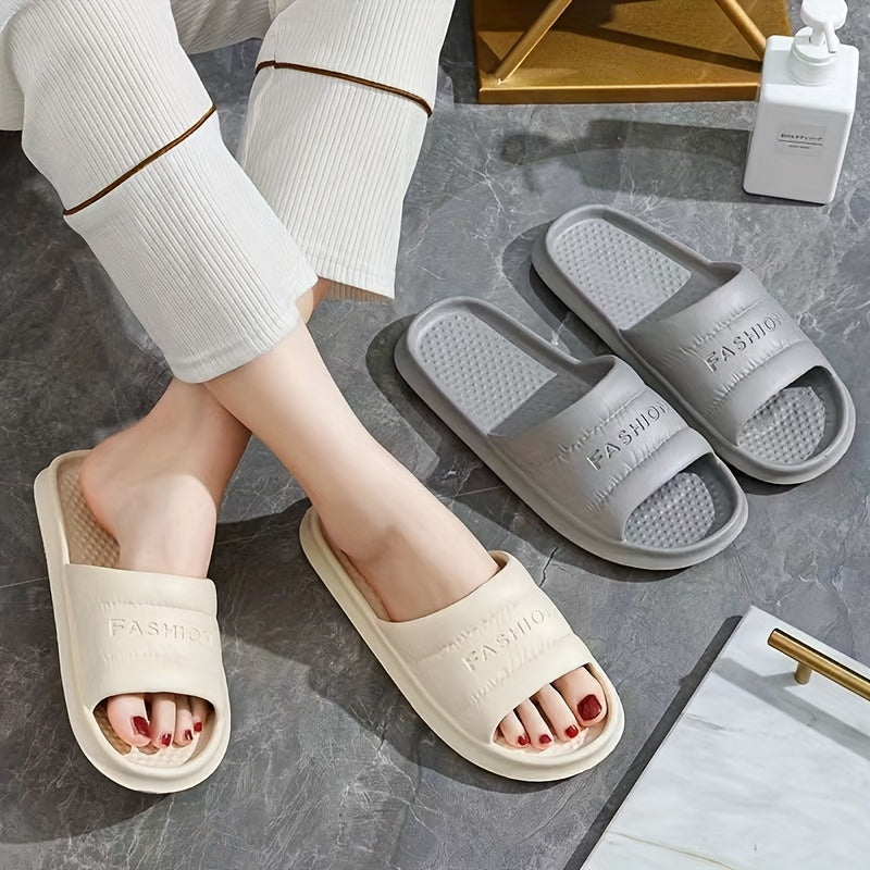 Men's Embossed 'Fashion' Slides Non Slip Slippers