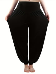 Stretchy Baggy Pants Casual Yoga Pants Women's Clothing