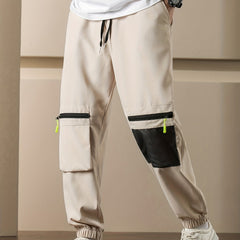 Men's Drawstring Cargo Pants Loose Casual Outdoor Hip Hop Pants