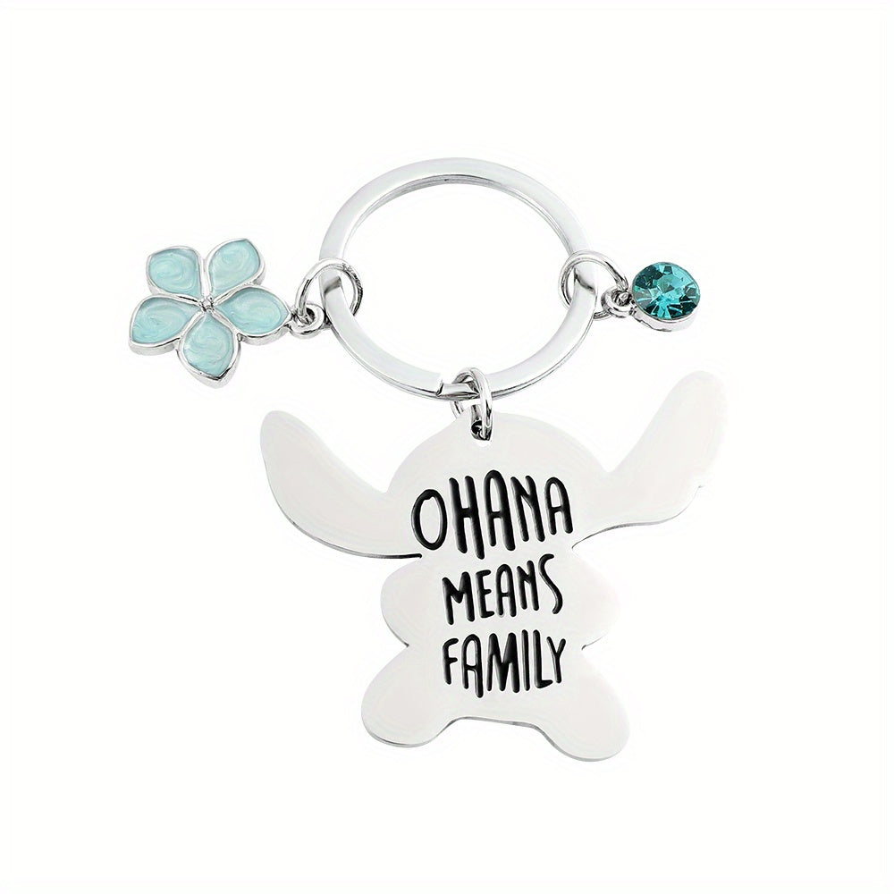 Aoger Cartoon Stitch Series Bracelet Keychain Ohana Means Family