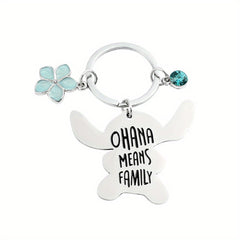 Aoger Cartoon Stitch Series Bracelet Keychain Ohana Means Family