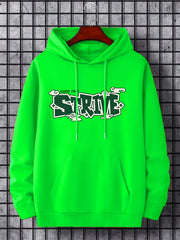 Men's Strive Print Hoodie Casual Drawstring Hooded Sweatshirt