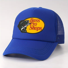 Candy Couple Trucker Hat Fish Print Mesh Baseball Cap