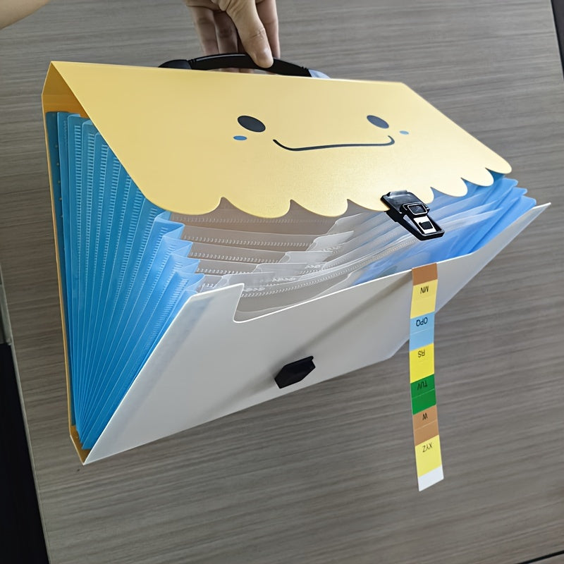 13 Squares Cartoon Pattern Organ Bag Portable File Organizer School