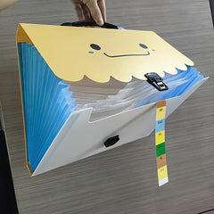 13 Squares Cartoon Pattern Organ Bag Portable File Organizer School