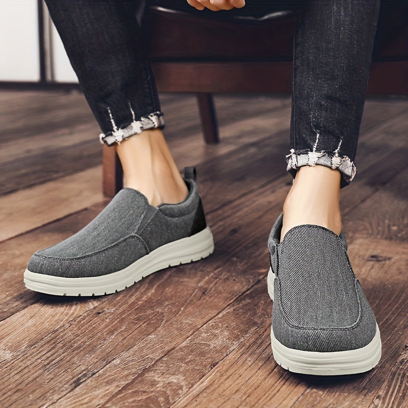 Men's Lightweight Slip On Canvas Shoes For Traveling Jogging Hiking