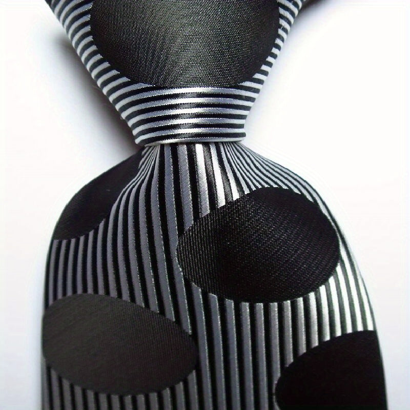 Men's Polka Dots Pattern Wide Necktie - Great Gift for Men