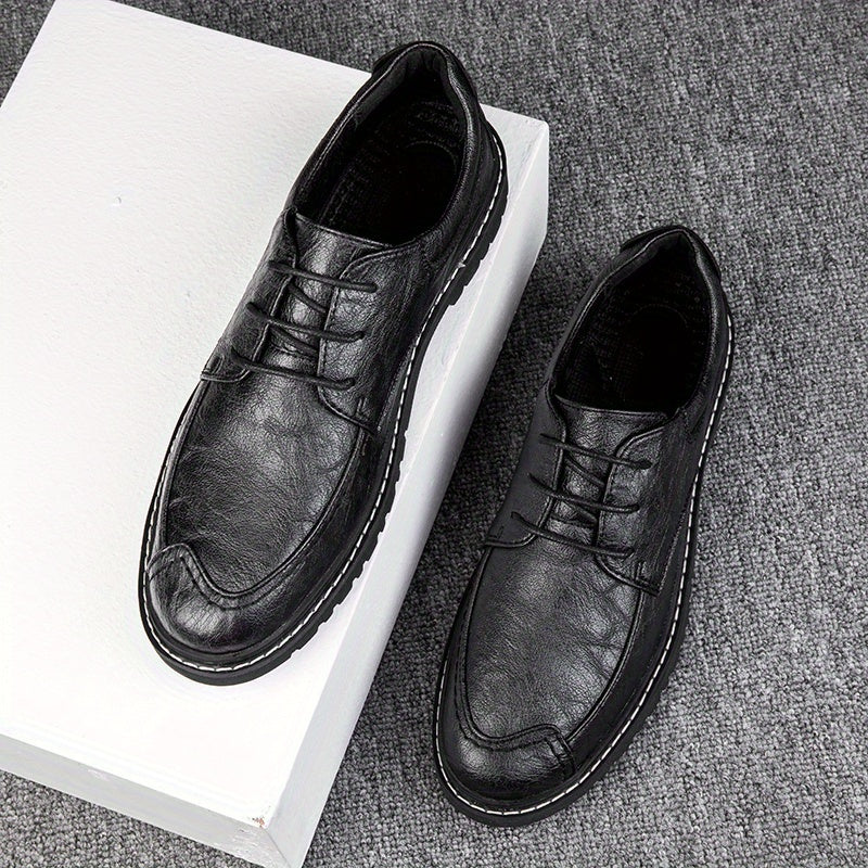 Men's Heeled Derby Shoes Lace up Front Office Business Formal Tie Events