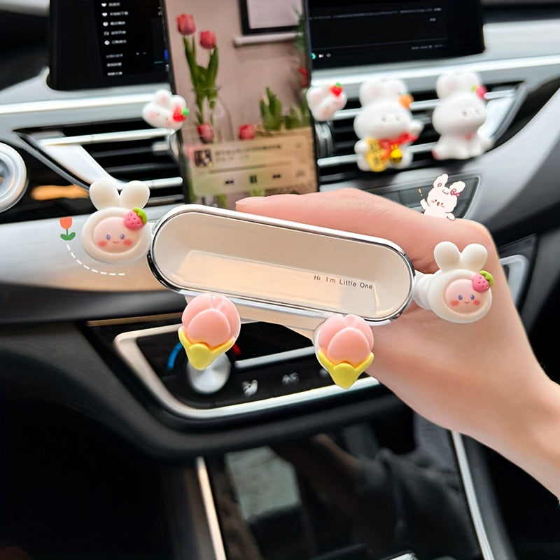 Car Phone Holder Phone Navigation Anti Shake Bracket Cartoon Style