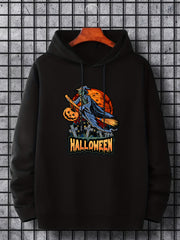 Men's Halloween Graphic Hoodie Casual Hooded Sweatshirt