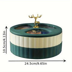 Reindeer Horn Candies Storage Box Cookies Tray For Dried Fruits