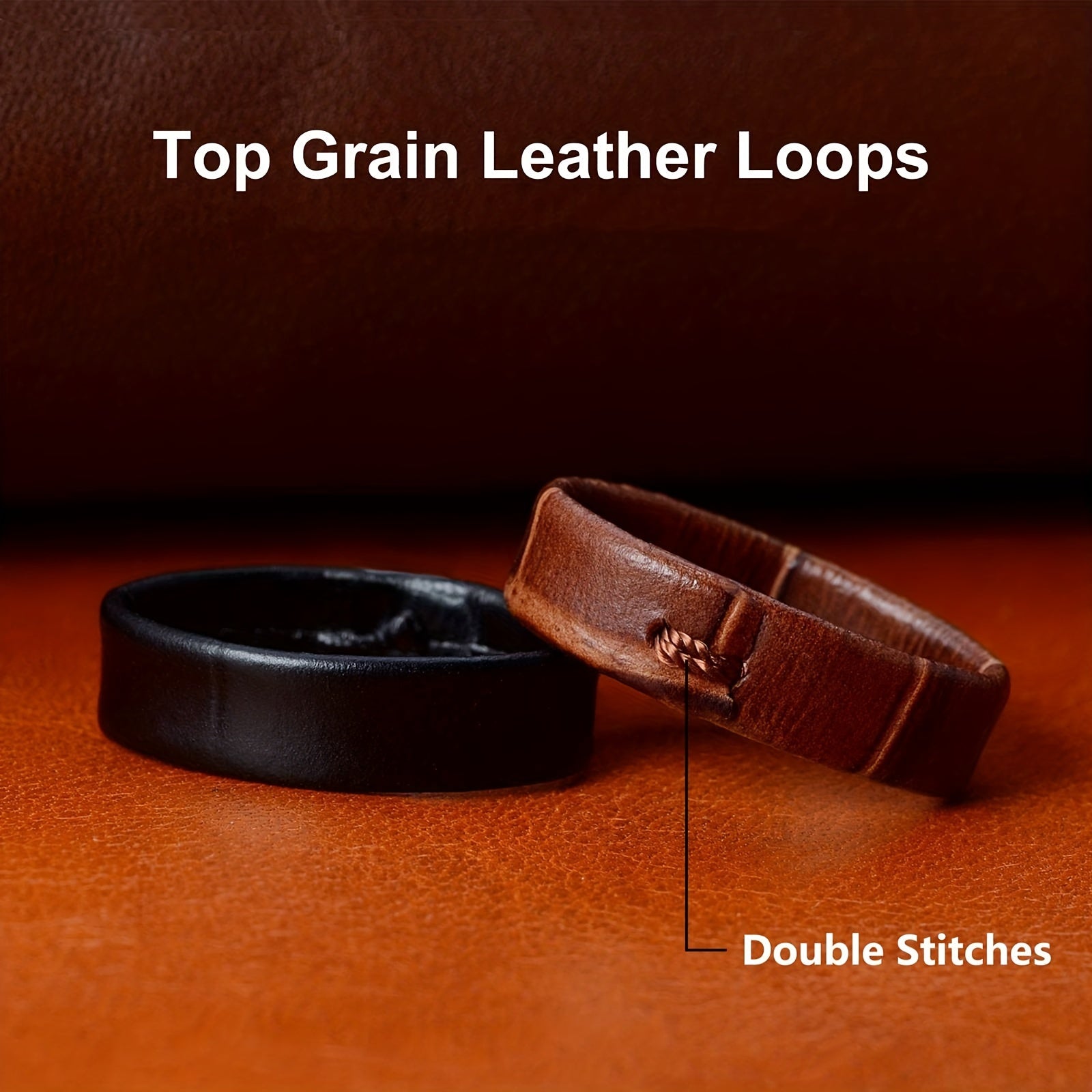 2 Pcs Bands Keeper For Leather Watch Strap 14-24mm Replacement Loops