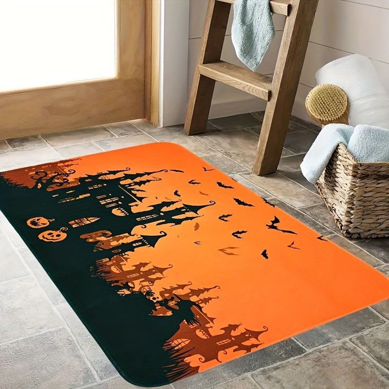 Halloween Printed Mat Non-slip Dirt-resistant Castle Front Door Mat