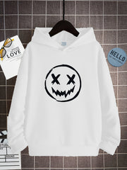 Boy's Dizzy Face Print Hoodie Long Sleeve Top Pullover Sports