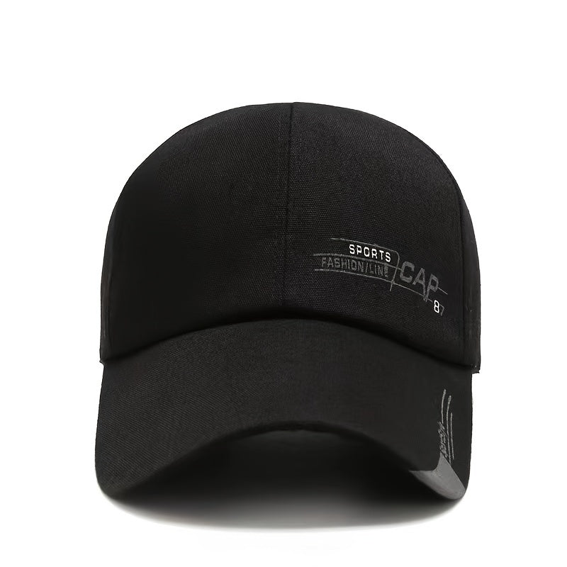 Men's Letter Print Baseball Cap Adjustable Hip Hop Trucker Sun Hat