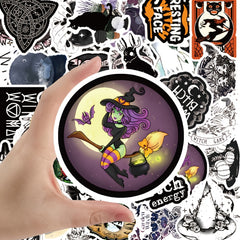 50pcs Witch Doodle Waterproof Stickers DIY Creative Toys For Notebook Luggage