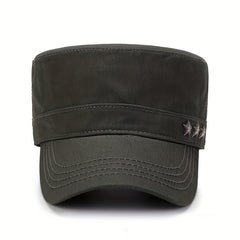 Men's Spring Flat Hat with Five-pointed Star Design