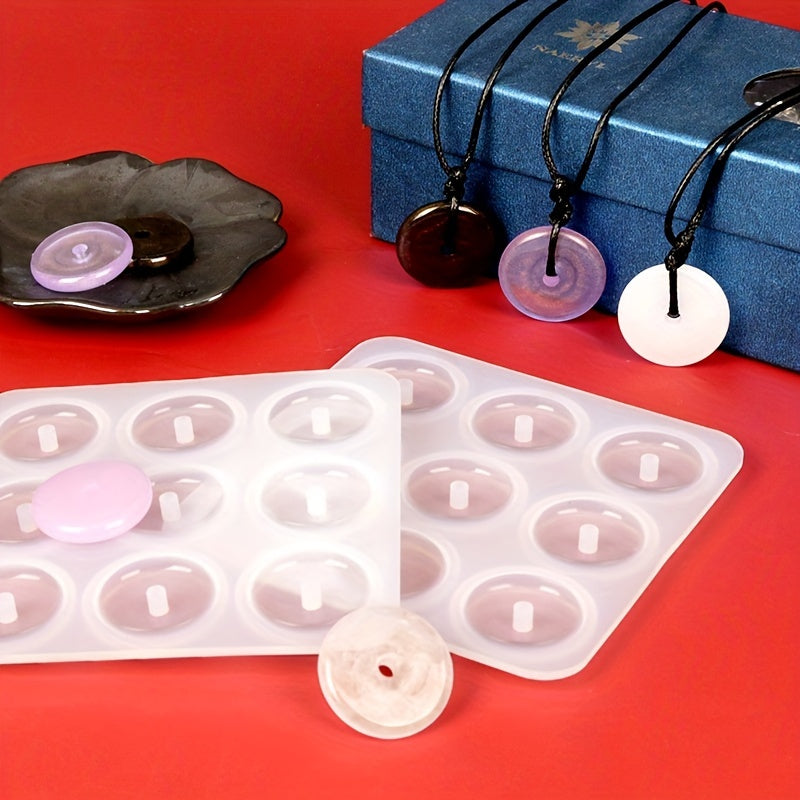 DIY Glass Jade Safety Buckle Pendant Epoxy Mold Bracelet Jewelry Silicone Mold