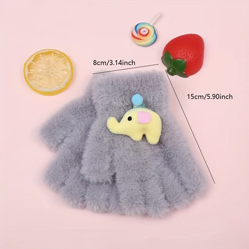 Winter Warm Cartoon Knitted Gloves