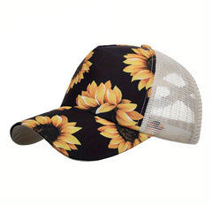 Ponytail Golf Trucker Hat Mesh Baseball Cap Adjustable Sunscreen Dad Hat