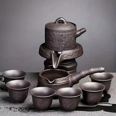 Ceramic Kung Fu Tea Set Home Automatic Tea Service Gift