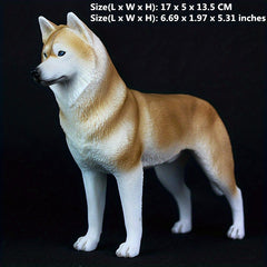 Siberian Husky Dog Figurine Realistic Plastic Animal for Collection