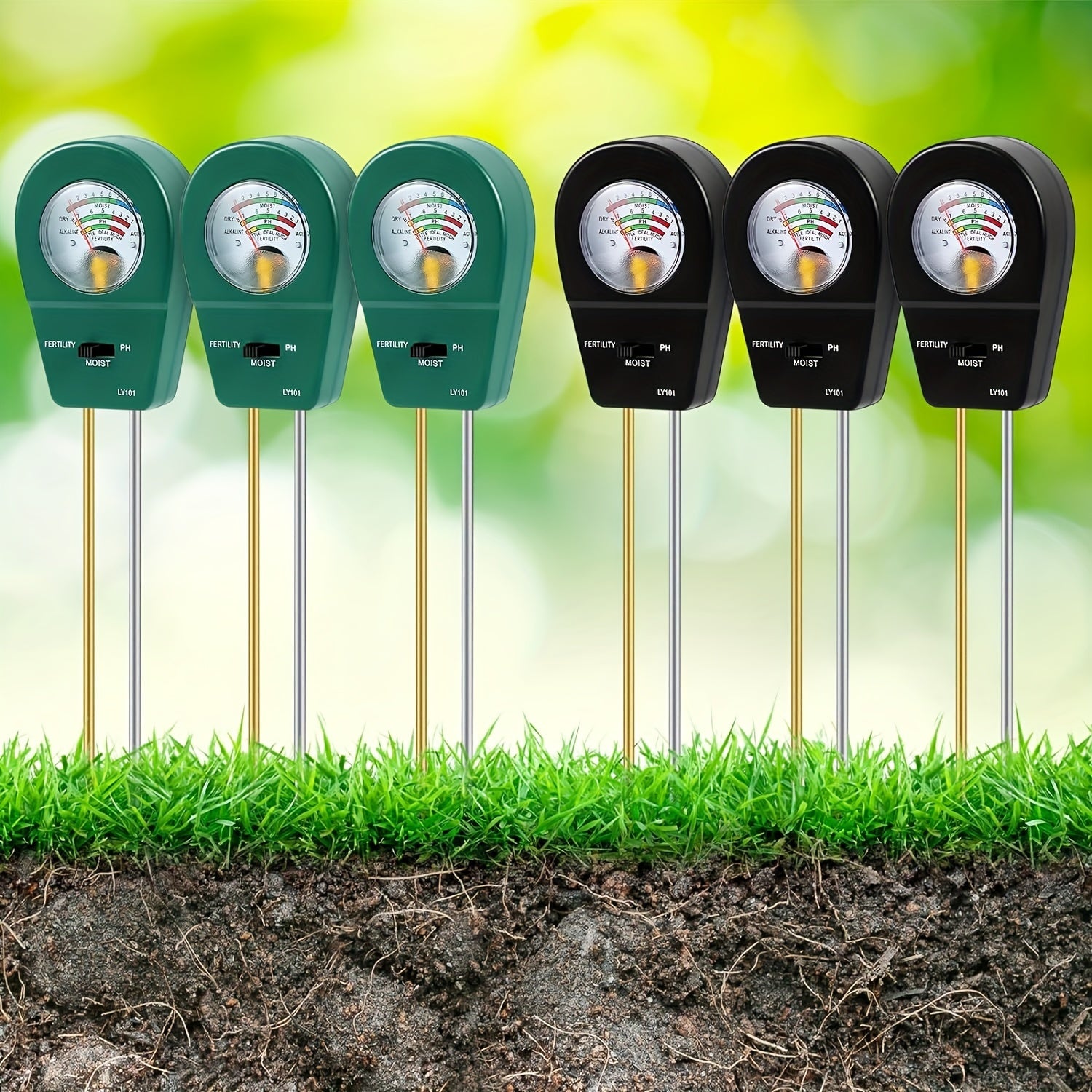3-in-1 Soil Tester: Moisture, Health, pH Meter for Plants