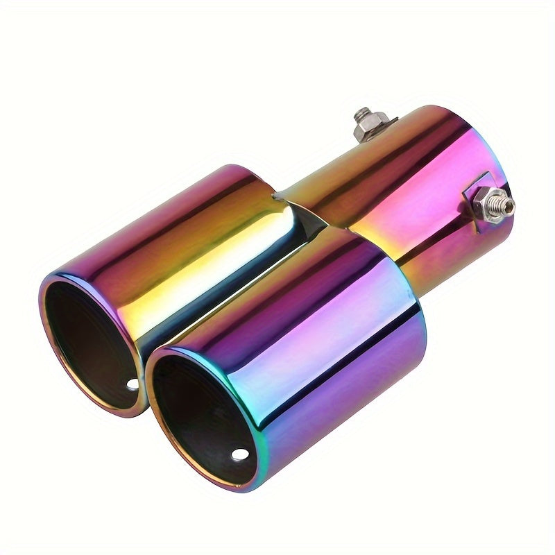 Universal Dual Outlet Exhaust Nozzle Stainless Steel Muffler