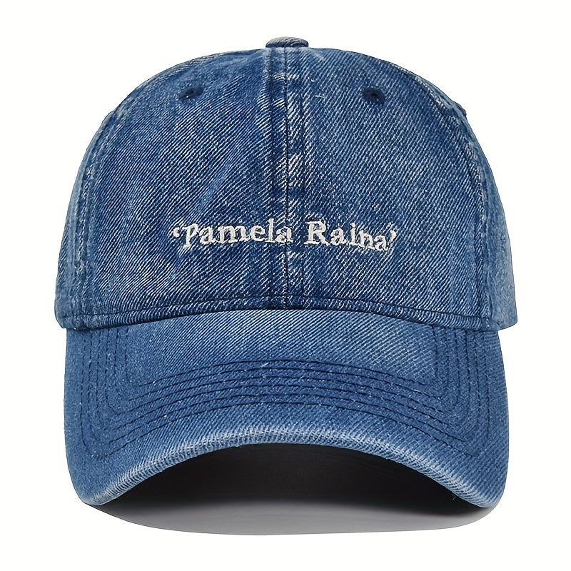 Embroidered Cowboy Hat Retro Curved Brim Cap