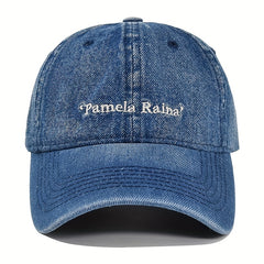 Embroidered Cowboy Hat Retro Curved Brim Cap