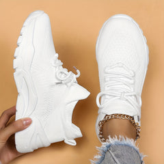 Women's Mesh Tennis Sports Shoes Lightweight Platform Travel Shoes