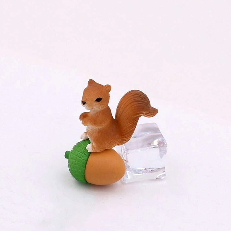 4pc Artificial Squirrel Home Decor Ornament Set