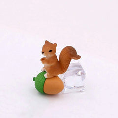 4pc Artificial Squirrel Home Decor Ornament Set