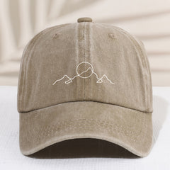 Kids Distressed Vintage Baseball Cap with Mountain Print