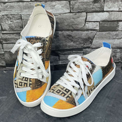 Geometric Pattern Flat Shoes Women's Slip On Lightweight Walking Shoes