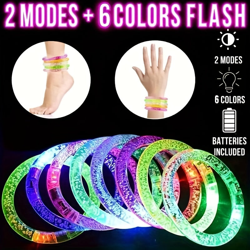 12pcs Glow Bracelets for Party Favors - Glow in The Dark Bracelets Toys