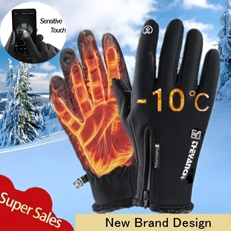 Waterproof Winter Gloves Touch Screen Windproof Velvet Warm Sports Cycling Glove