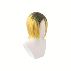 Men's Golden Mixed Short Straight Wig for Cosplay Party