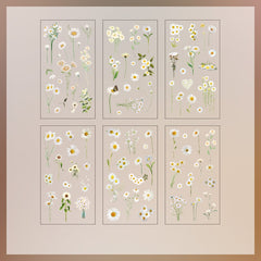 6pcs Nature Book Series Scrapbook Sticker Pack Plant Flower Retro Paper