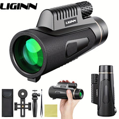 12x50 Monocular Telescope with Smartphone Holder, Upgraded Tripod