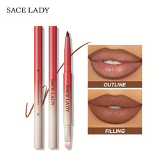 SACE LADY Velvet Mousse Lip Liner & Brush - Highly Pigmented Lip Makeup
