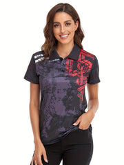 Half Button Golf Sports T Shirts Women's Polo Shirts