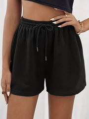 Casual Summer Elastic Waist Shorts Women's Clothing