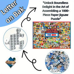 1000pcs 80s Classic Film Puzzle Family Fun Educational Puzzle